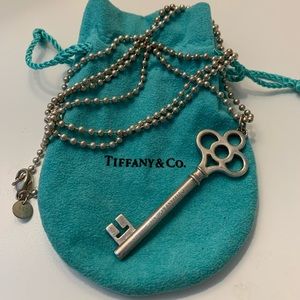 Tiffany & Co Key Pendant and Chain Necklace